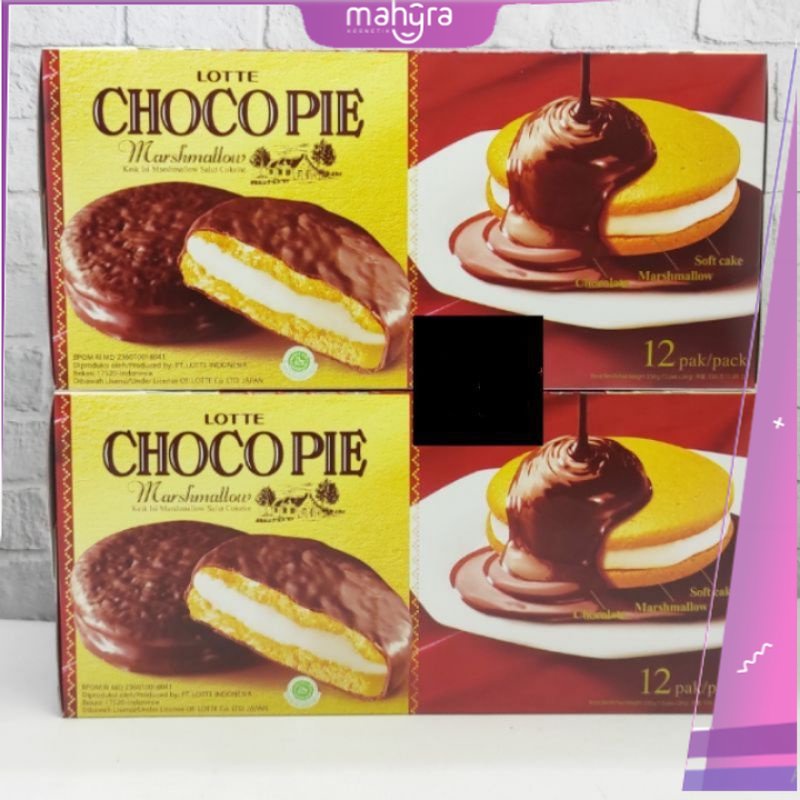 Jual Lotte Chocopie Marsmallow 28 Gram 1 Pack Isi 12 Pcs Shopee