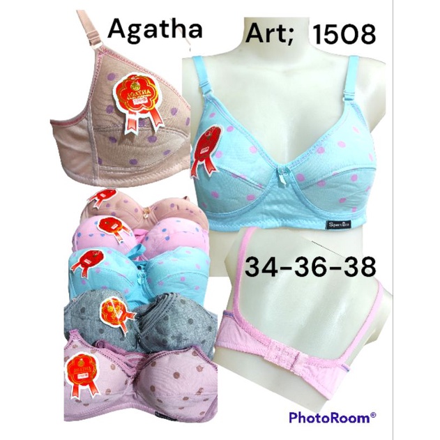 6 Pcs/BEEE_91/AGATHA 1506 | BRA SPORT LUSINAN/BH REMAJA