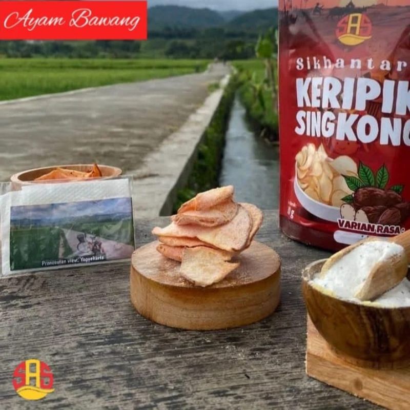 

kripik singkong sikhantara Ayam bawang