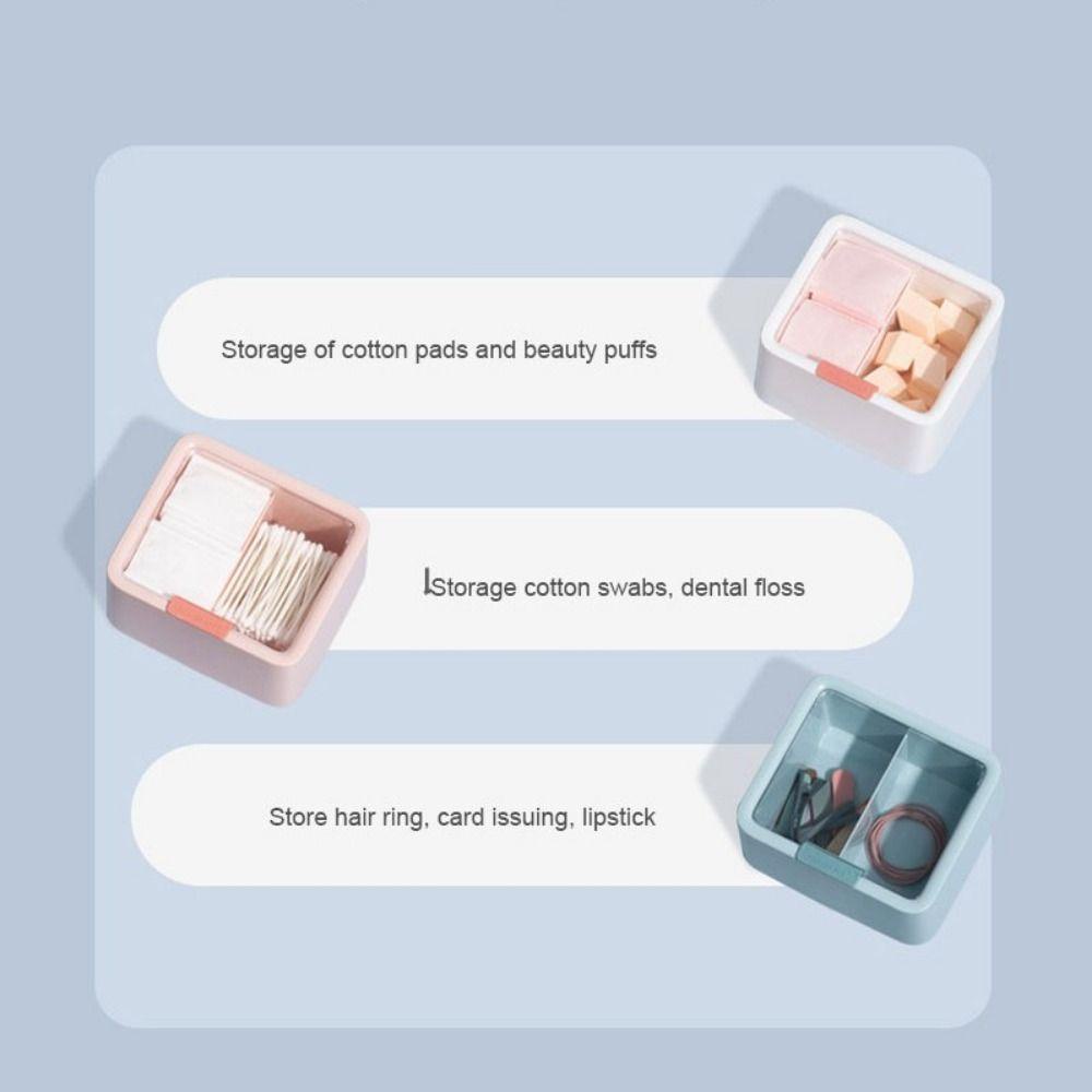 R-FLOWER Kotak Penyimpanan Portable Multi Fungsi Double-layer Makeup Organizer