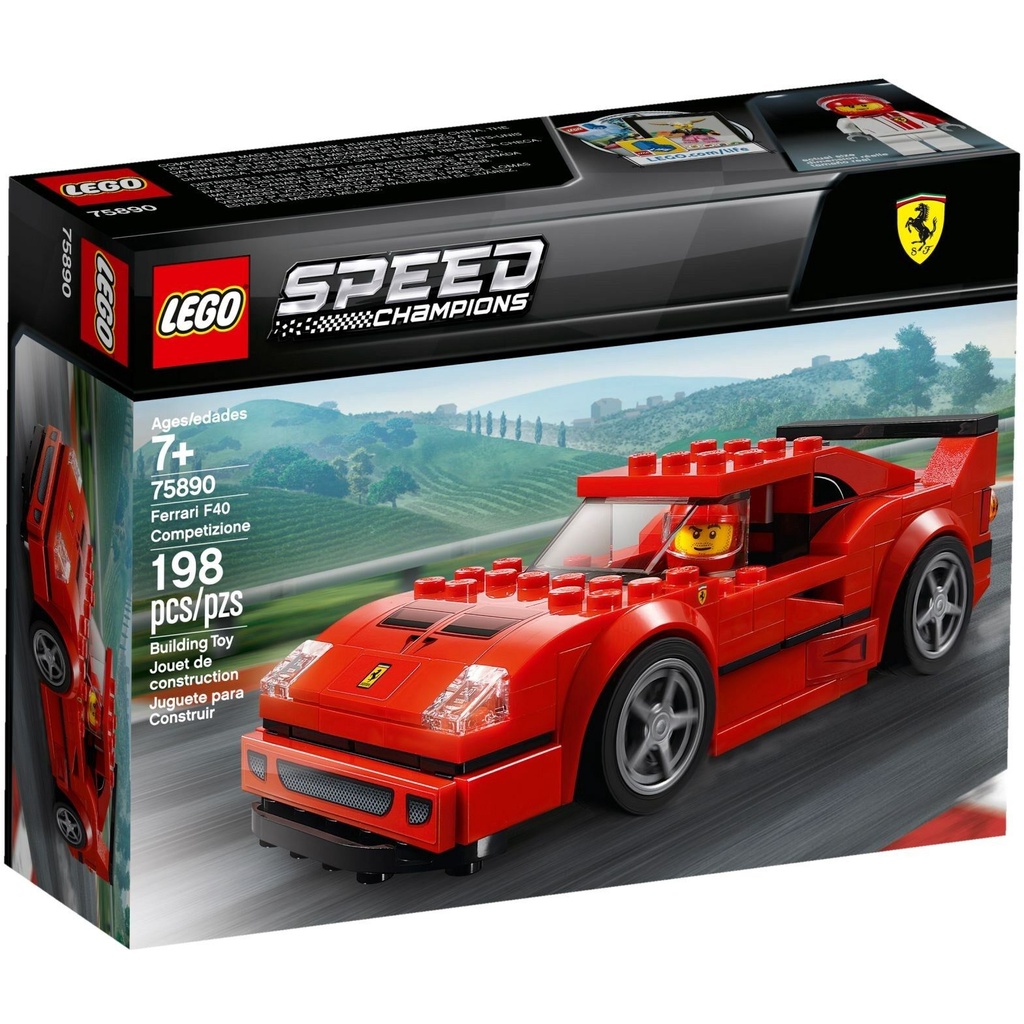 LEGO Speed Champions - 75890 Ferrari F40 Competizione Set Building Kid Toy Car Model Race Motor City