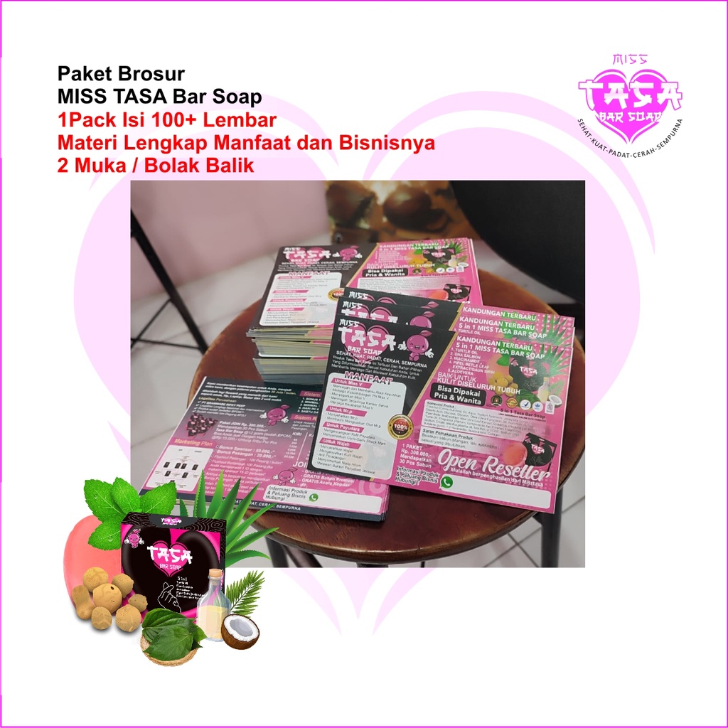 BROSUR TASA BAR SOAP NEW / Pamlet Leaflet Tasa Bar Soap (isi 100 lembar)