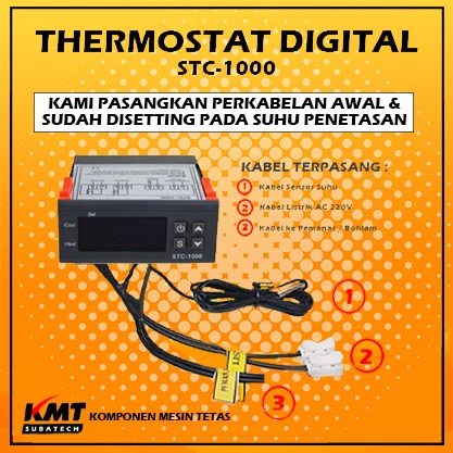 Paket Siap Pakai STC MINI THD 4P Thermostat Termostat Pemanas Thermo-Hygrometer Mesin Tetas Telur