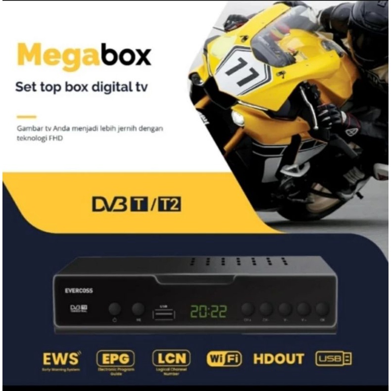 Set Top Box Evercross TV DGITAL DVB T2 / DVBT2 High Definition Digital