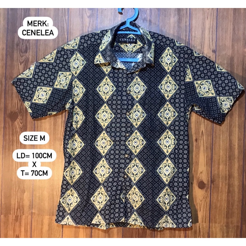 PRELOVED CENELEA ORI KEMEJA BATIK (Size M) BEKAS