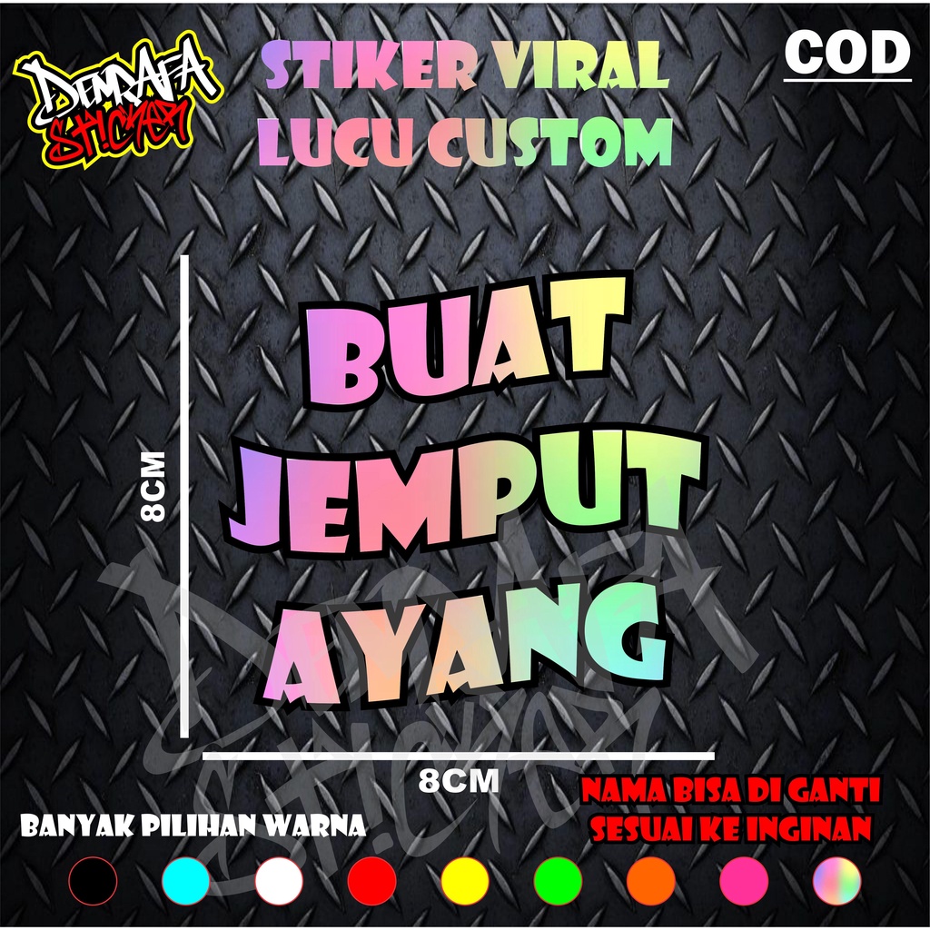 STIKER CUTTING LUCU BUAT JEMPUT AYANG / STICKER MOTOR KEREN DAN LUCU VIRAL