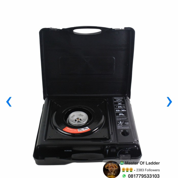 KRIS/krischef KOMPOR GAS PORTABLE BLACk
