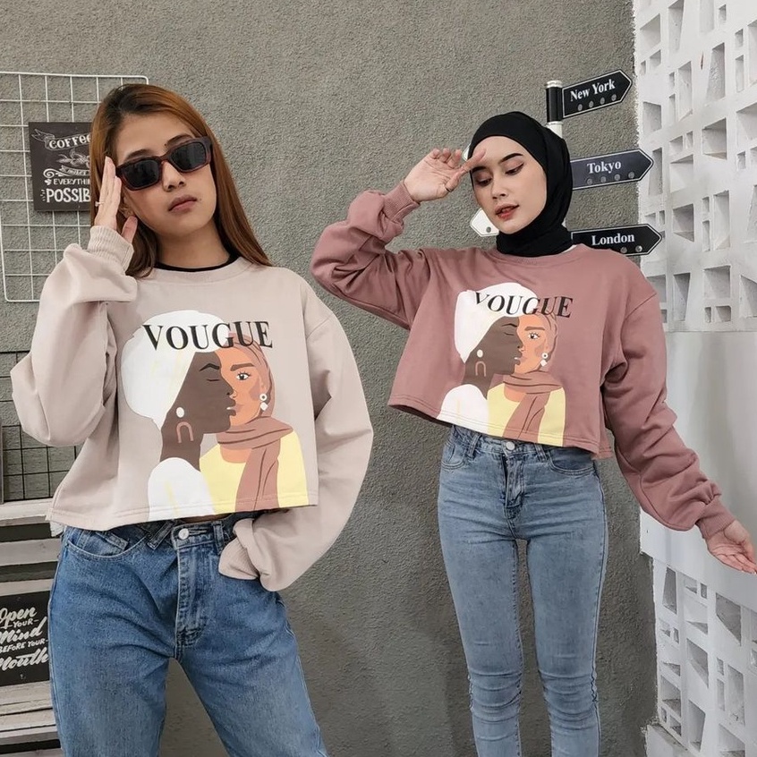 Public - Vogue Hits Crop - Sweater Crop Wanita Kekinian