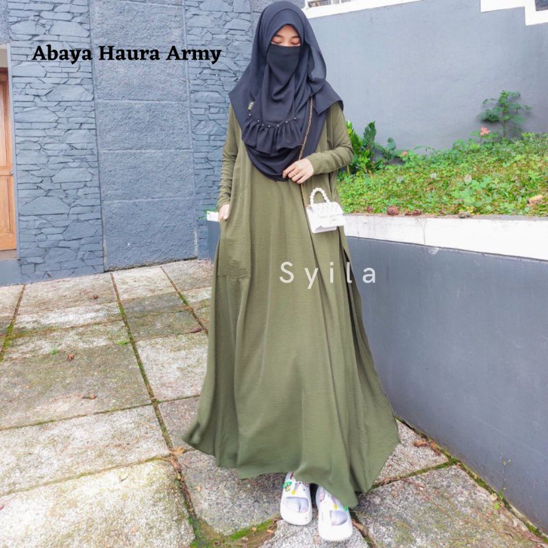 Haura Abaya | Syila | Abaya Crinckle Airflow Abaya Turki Abaya Oversize Abaya kaftan