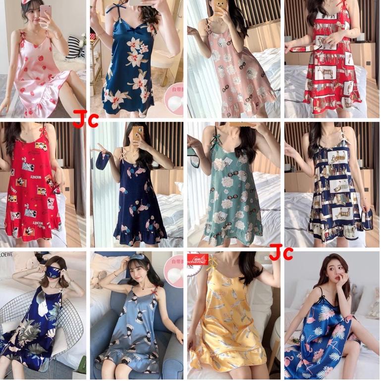 JC- Daster Kensi Bra Satin Import Premium  / Daster TankBra satin Sexy / Daster Wanita Sexy [GKW.10D