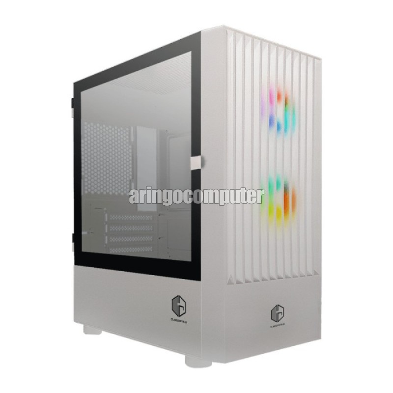 Casing Cube GAMING MARFEY WHITE M-ATX (Free 2 Fan RGB)