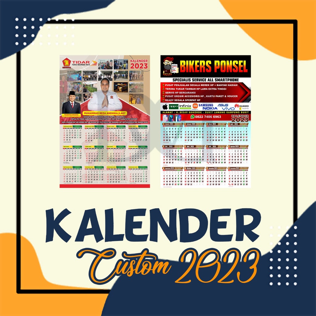

AK_Kalender Meja Kalender Dinding 2023 _ 100 pcs _ Custom Free Design DESAIN BEBAS sesuka hati