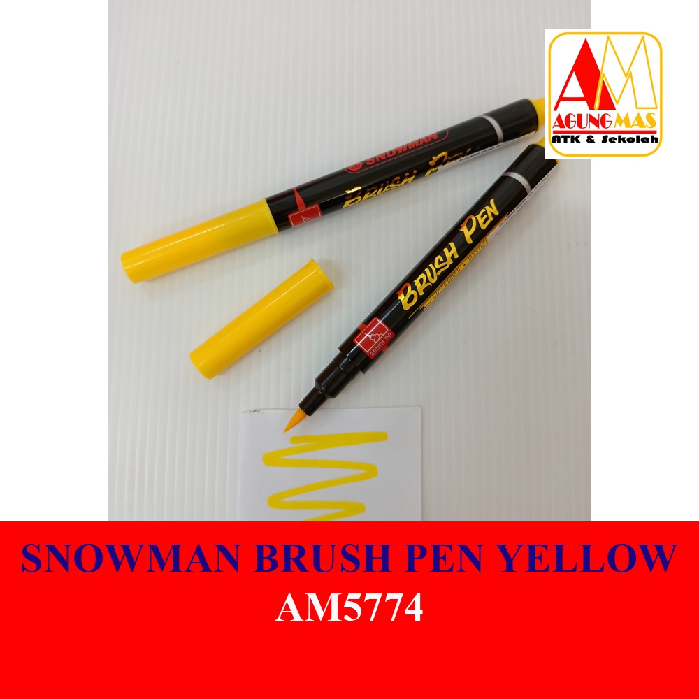

SNOWMAN BRUSH PEN YELLOW