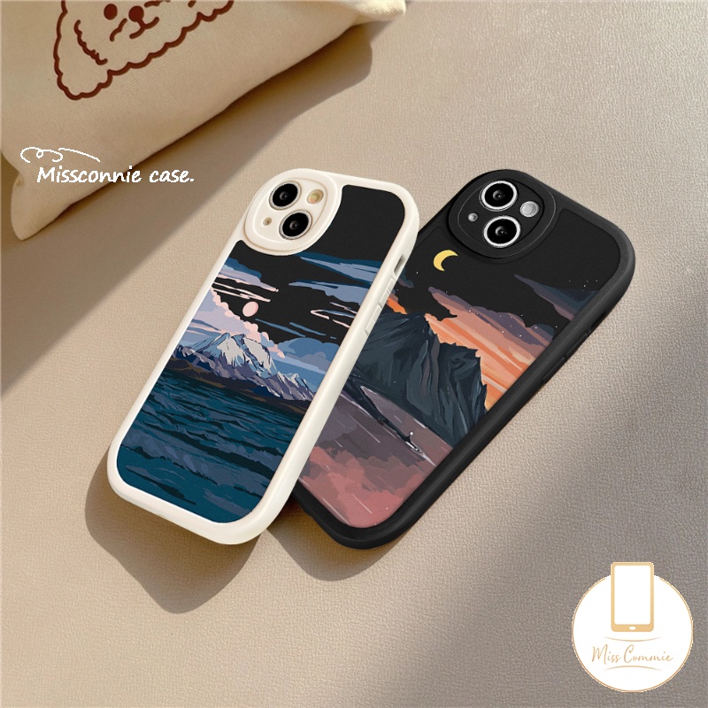 Couple Case Untuk Samsung A04s A50s A12 A23 A14 A50 A53 A30s A13 A04 A03s A32 A03 A22 A73 A21s A52s A11 A20s A72 A02s A52 A31 A10s A20 A71 A51 Salju Gunung Pemandangan Sunset Soft Case