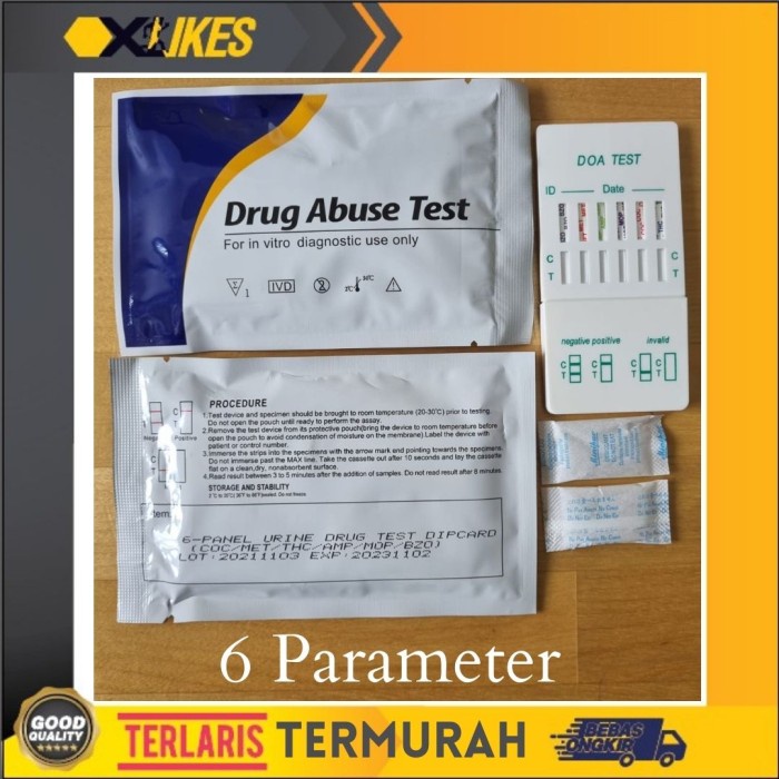 #@#@#@#@] Alat Test Strip Narkoba. 6 Parameter 5 Parameter DRUG ABUSE TEST BNN