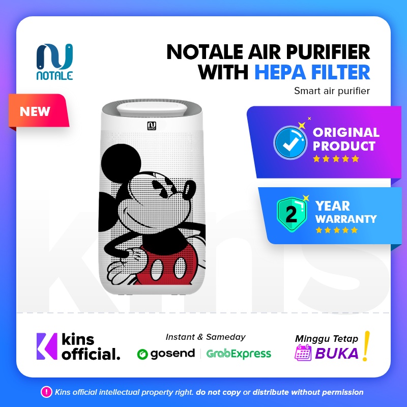 Notale Air Purifier Disney Mickey Edition With HEPA H13 UV Sterilizer