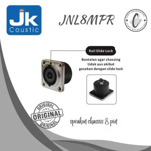 JK Coustic JNL8MPR Jack Speakon Chassis 8 Pin Original