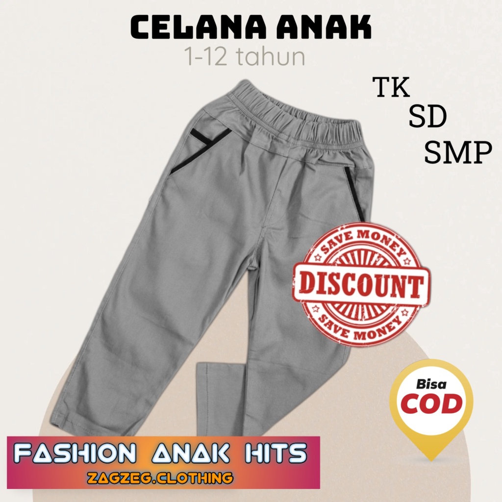 Celana Anak Laki Laki CHINO ANAK bisa COD 1-12 Tahun Celana Anak Panjang Polos Perempuan Hot Promo Bisa Ecer Grosir Celana Panjang Anak Chinos Pinggang Karet usia 1-10 tahun Zagzeg Clothing