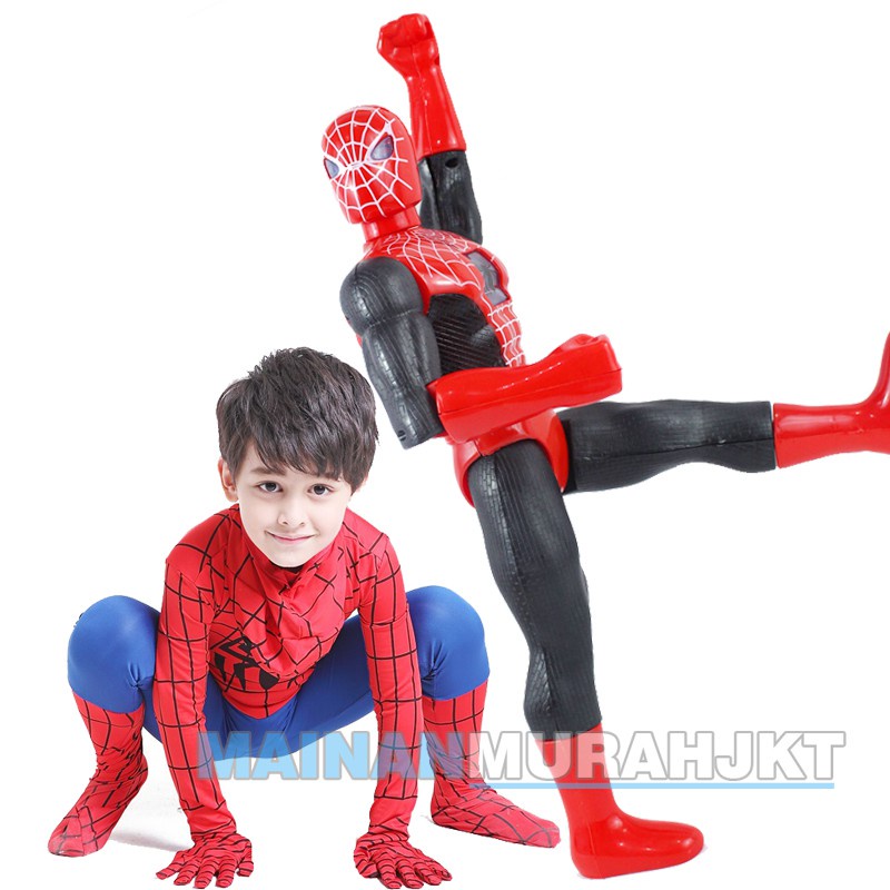 MAINAN ANAK SUPERHEROE SPIDERMAN BESAR DAPAT MENYALA