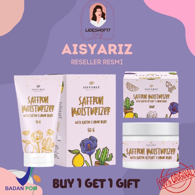 [READY] MOISTURIZER SAFFRON BY AISYARIZ BEAUTY SAFFRON MOISTURIZER WITH CACTUS &amp; LEMON BEADS MOISTURIZER AISYARIZ