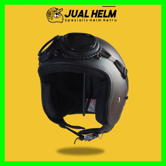 Helm Bogo Retro Polos + Goggle One