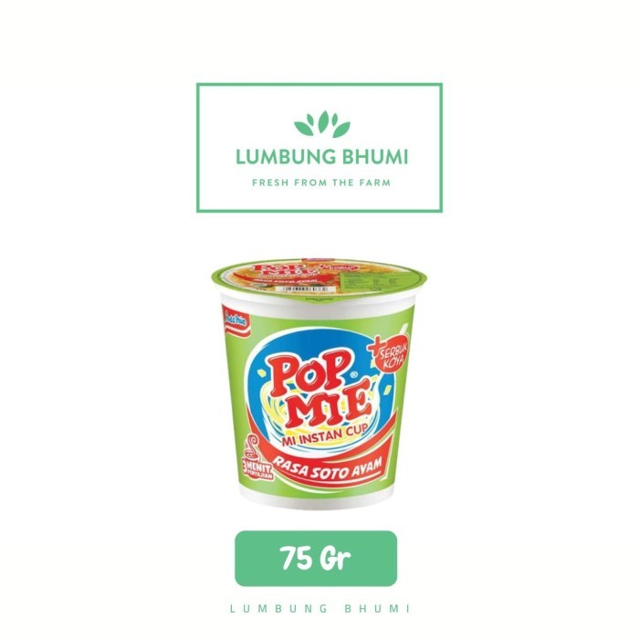 

POP MIE Soto Ayam 75 Gr Ecer 1 Pcs - Lumbung Bhumi