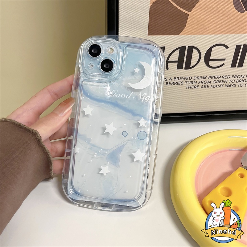 IPHONE Casing Kompatibel Untuk Iphone14 13 12 11 Pro Max X Xr Xs Max8 7 6 6s Plus Se2020 Dream Star Clear Sabun Phone Case Anti Jatuh Airbag Bumper Shockproof Soft Case Cover Pelindung