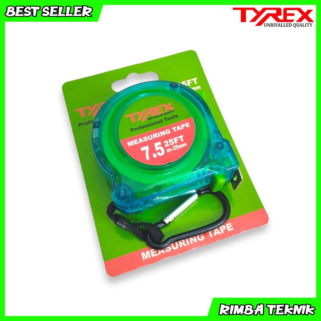 Alat Meteran Gulung 7.5M Transparan Tahan Banting Measuring Tape Alat Ukur Gulung Ukuran 7,5 Meter / Power Tape Roll Meter - REAL PICTURE / Meteran Gulung