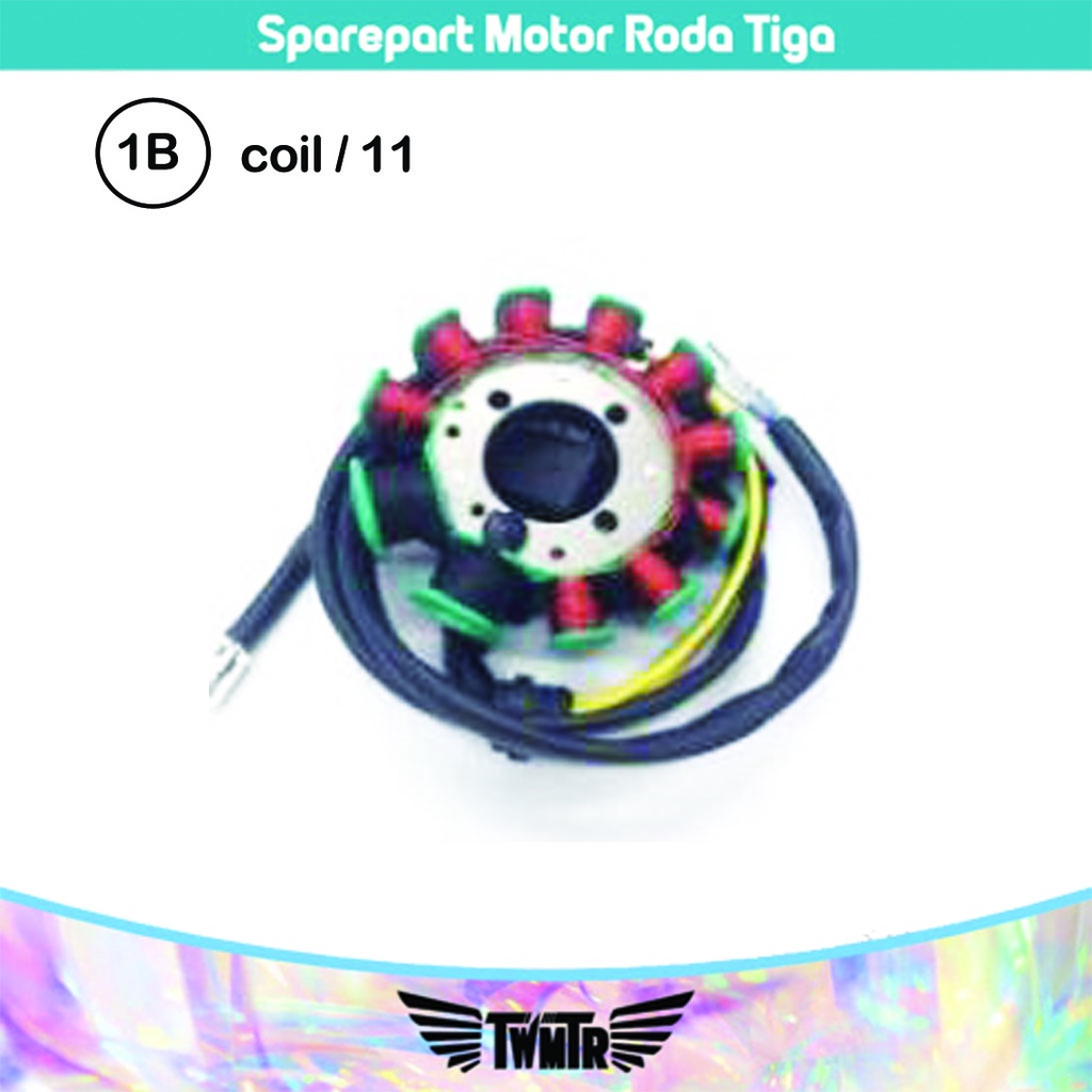1B - Spull 11 pole Kaisar APPKTM dll Motor Roda Tiga Sepul Kaisar / Spool 11 Pole Viar Karya 150cc 2