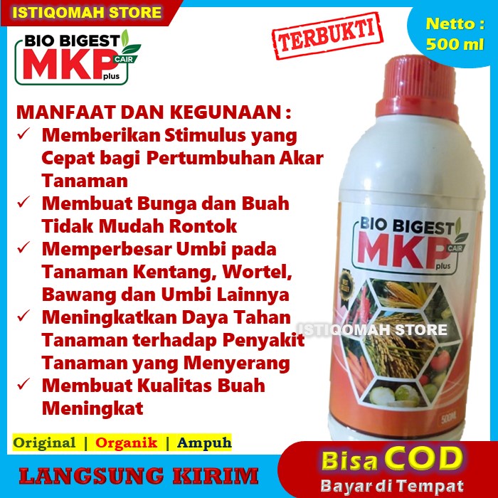 BIO BIGEST 500ML Pupuk Penyubur Bunga dan Buah Tidak Rontok Pada Tanaman Jagung yang Bagus dan Ampuh - Pupuk Jagung Terbaik Biar Subur dan Berbuah Lebar Umur 1 Bulan - Pupuk MKP Plus Cair untuk Tanaman Jagung yg Bagus MURAH TERLARIS