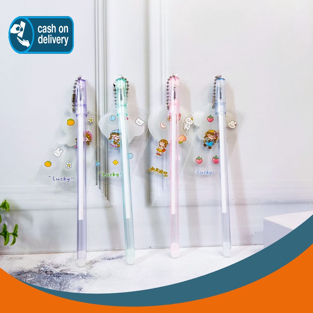 

PULPEN GANTUNGAN STICKER AKRILIK PEN GEL PENA KARAKTER BOLPEN UNIK LUCU