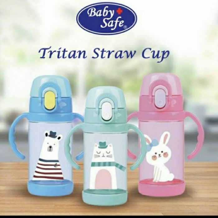 Baby Safe TRI01 Tritan Straw Cup 350ml (Botol Minum Anak)