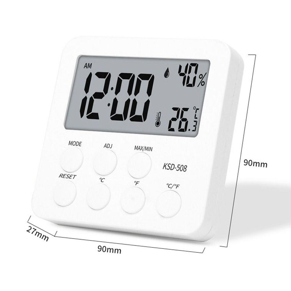 Top Digital Thermo-Hygrometer Rumah Stasiun Cuaca Indoor Desktop Alarm Clock
