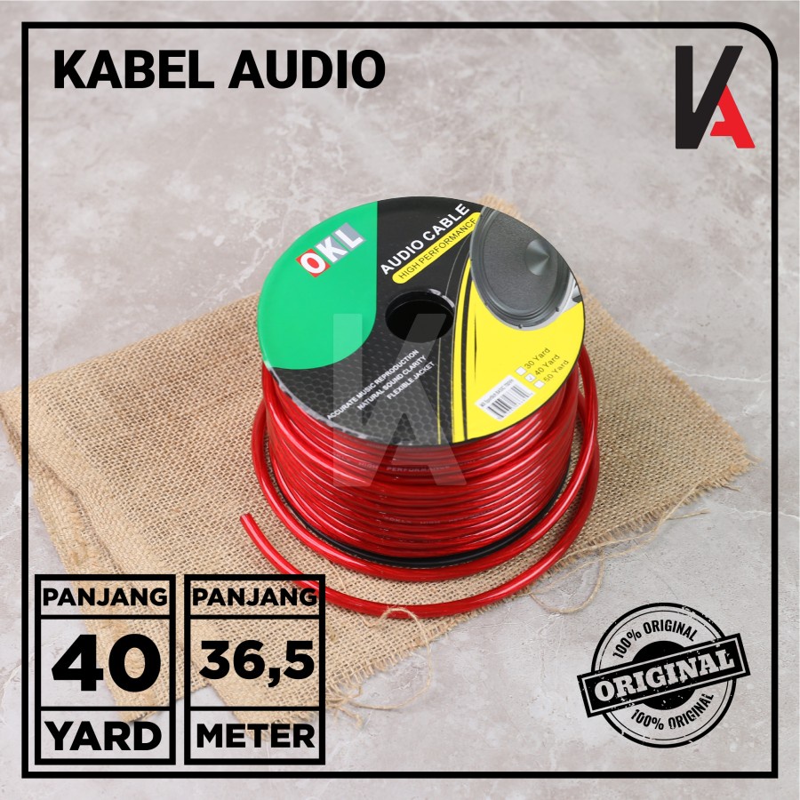 Kabel Speaker / Kabel Strum / Kabel Power Audio Mobil 8 Awg 37 Meter / 40 Yard