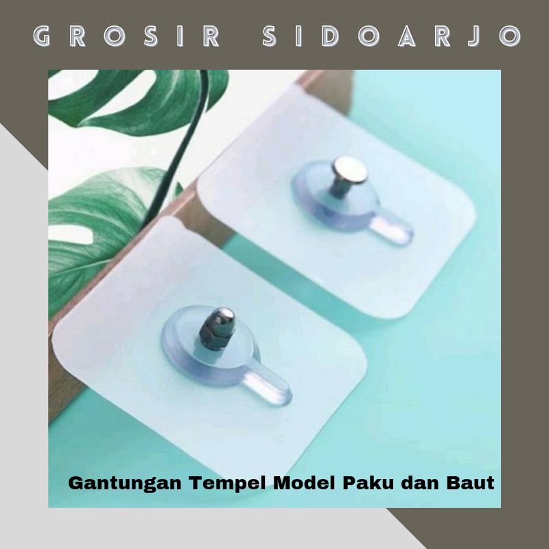 Hook Tempel / Hook Baut / Hook Paku / Hook Tempel Serbaguna / Gantungan Tempel