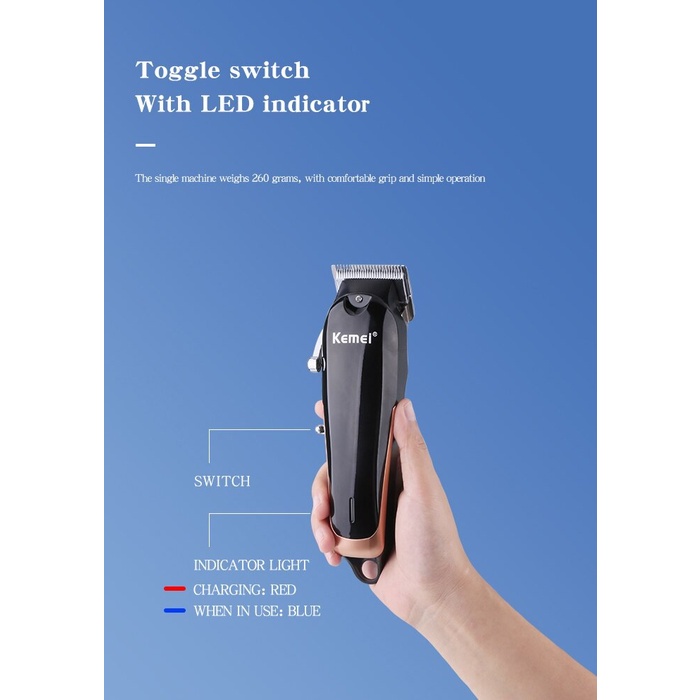 AKN88 - KEMEI KM-1756 - Professional Electric Hair Clipper - Alat Cukur Rambut