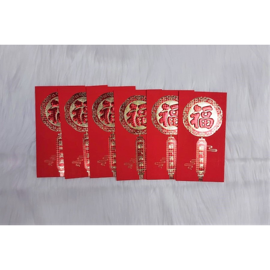

Angpao Imlek Netral Terbaru Termurah Ukuran besar Premium LL2076 Bahan karton tebal Isi 6 Pcs emboss emas limited
