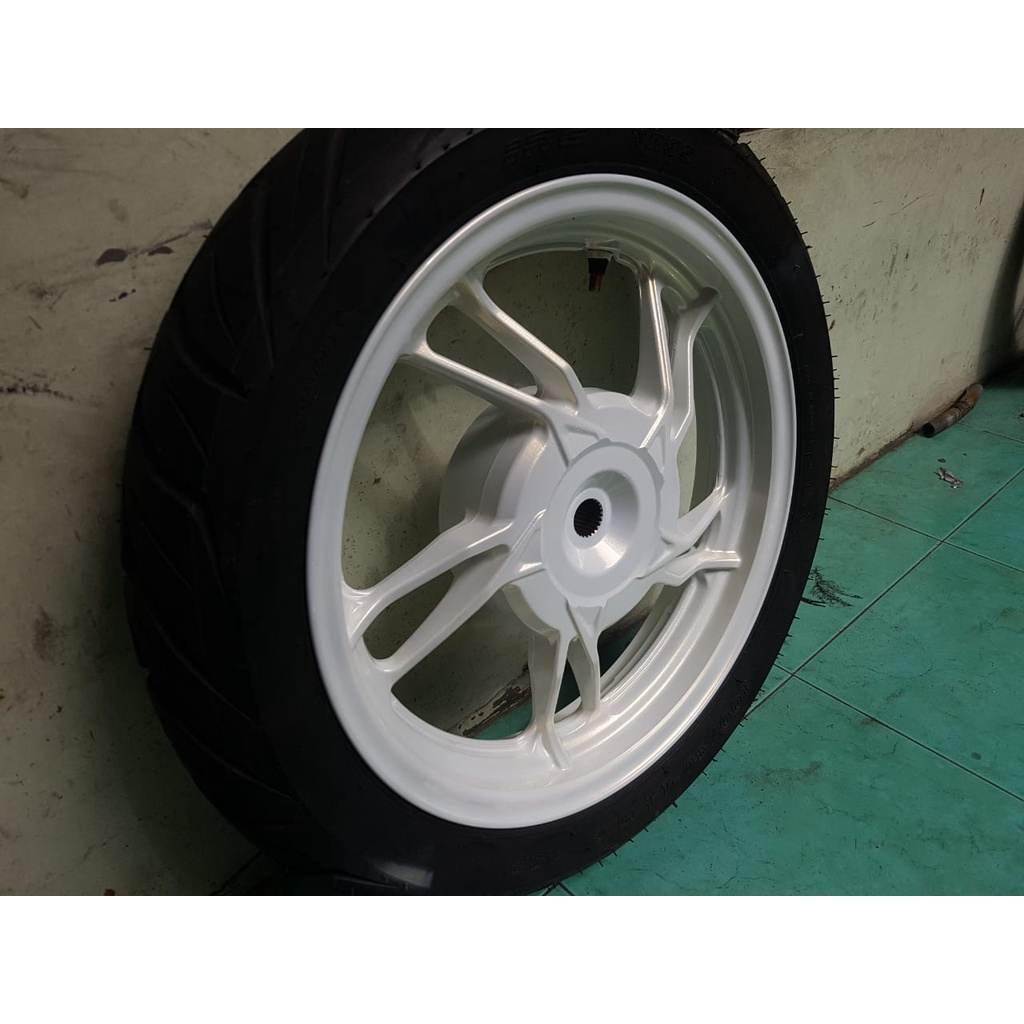 Cat motor putih bunglon gold emas