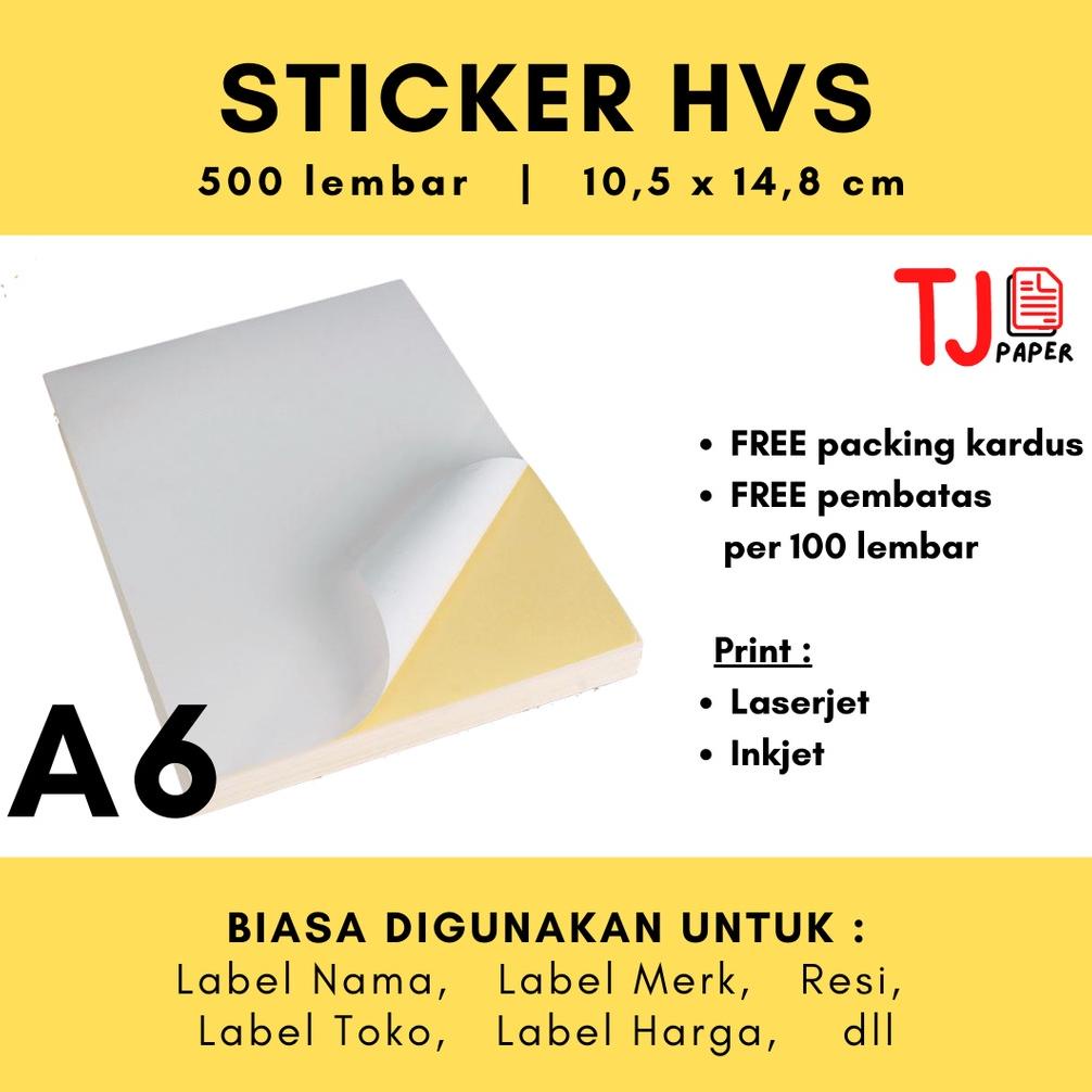STICKER HVS / CROMO ISI 500 LEMBAR A6 LINTEC (STICKER DOFF / STIKER RESI / PRINT RESI / STICKER GLOS