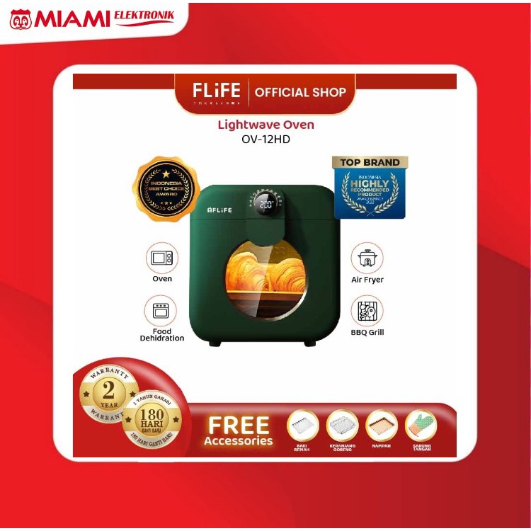 FLIFE Model OV-12HD / OV12HD Lightwave Oven 12 L