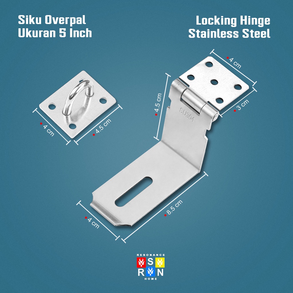 Overpal Siku Besar 4 Inch / Kunci Pintu Overpal SUS 304 Resonance Home