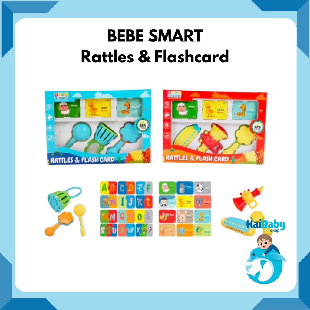 Bebe Smart - Rattle & Flash Card Mainan Anak - BBS903