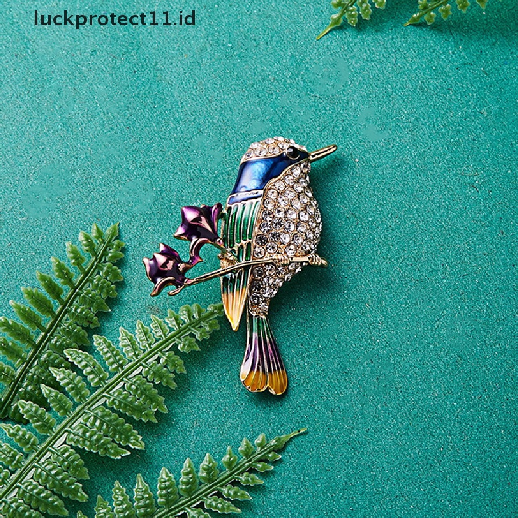 /Fashion Hot// Fashion// Berlian Imitasi Burung Bros Untuk Wanita Bunga Dan Murai Pin Perhiasan Hewan Bersinar.