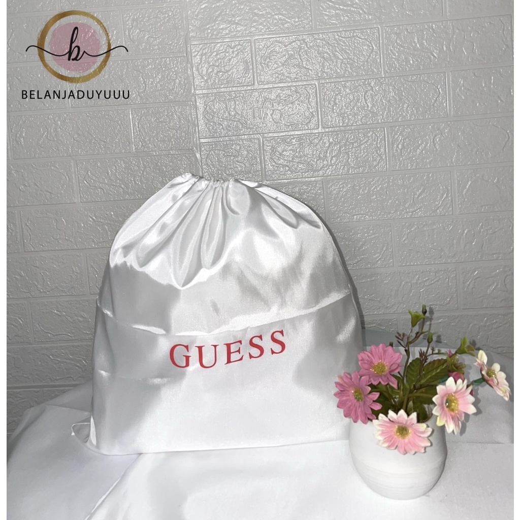 Guess Dustbag Bahan Satin Pengganti Sarung Tas Pelindung Debu Serut Dust Bag DB Branded