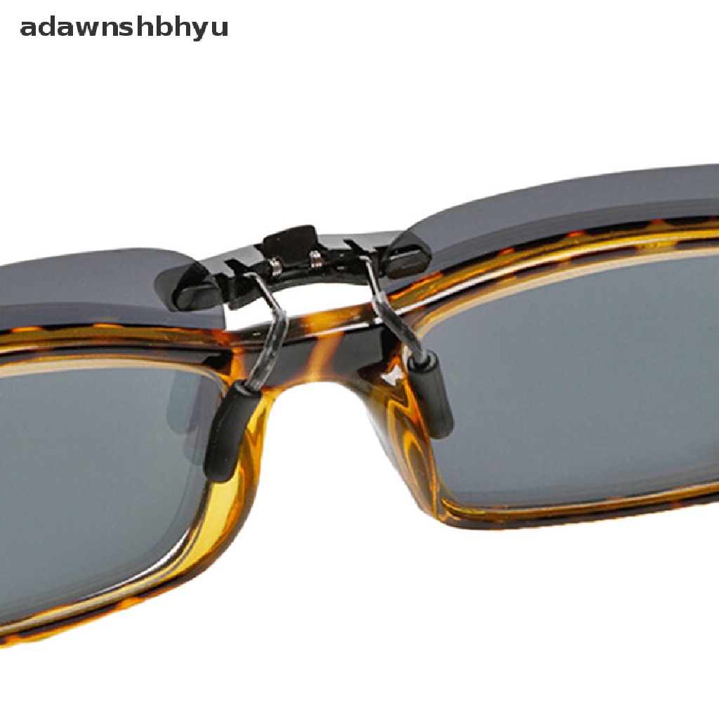 Adawnshbhyu Polarized Clip On Kacamata Mengemudi Kacamata Hitam Siang Visi UV400 Lensa Night Vision ID