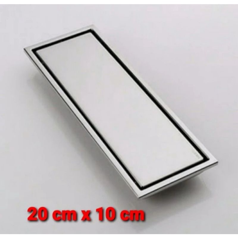 Smart Floor Drain Stainless SUS 304 Black/Tile Insert Panjang 20 Cm Stainless SUS 304 Hitam Black PROMO/Floor Drain Panjang