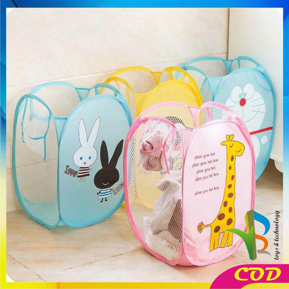 RB-C500 Keranjang Baju Kotor Lipat Karakter/ Laundry Bag Keranjang Cucian / Keranjang Portable Serbaguna