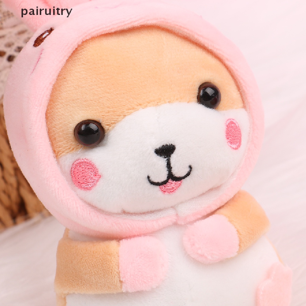 Prt 12 cm Berubah Jadi Lucu Imut Hamster Liontin Boneka Mainan Mewah Keji Akita Puppy Schoolbag Pendant Hadiah Perempuan PRT