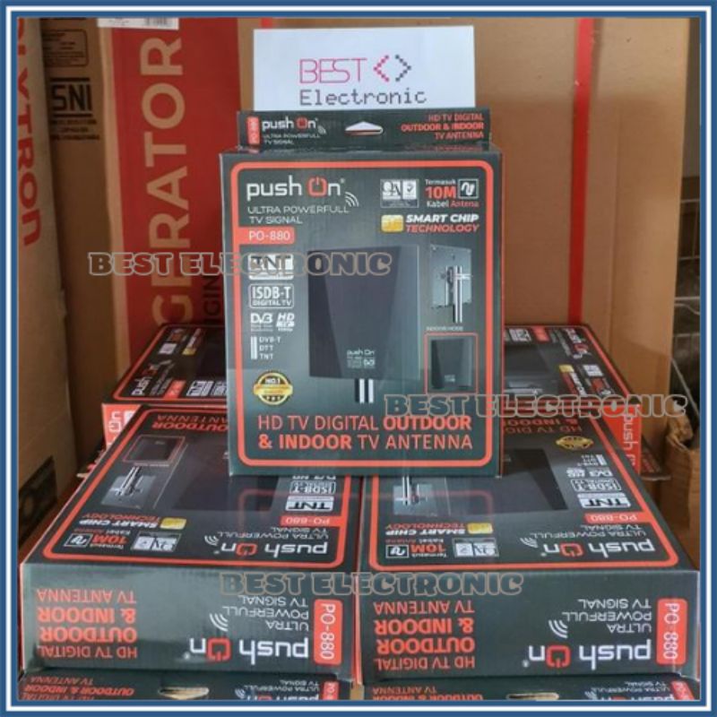 ANTENA TV DIGITAL OUTDOOR / INDOOR PUSH ON PO 880 / PO-880 HD TV DIGITAL ULTRA POWERFULL TV SIGNAL