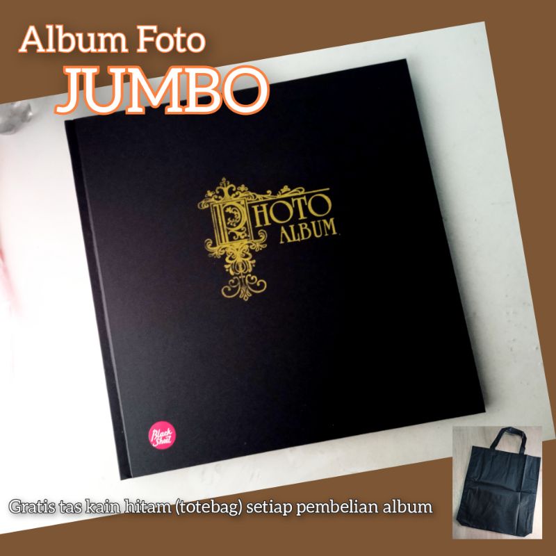 ALBUM FOTO JUMBO BLACK SHEET 10 SHEET 36 X 36 CM New Cover